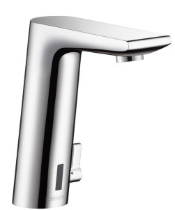 Baterie lavoar Hansgrohe Metris S electronica alimentare la retea si reglaj manual al temperaturii fara ventil crom