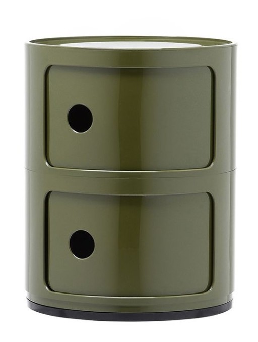 Comoda modulara Kartell Componibili 2 design Anna Castelli Ferrieri verde