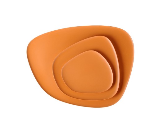 Set 3 platouri Kartell Namaste design Jean-Marie Massaud orange