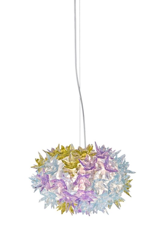 Suspensie Kartell Bloom design Ferruccio Laviani G9 max 3x33W d28cm lavanda