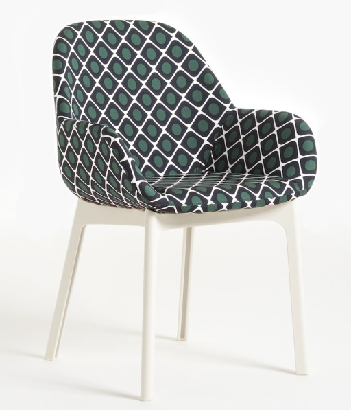 Scaun Kartell Clap design Patricia Urquiola editie Double J alb - model olive