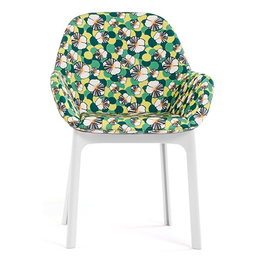 Scaun Kartell Clap design Patricia Urquiola editie Double J alb - model nuferi