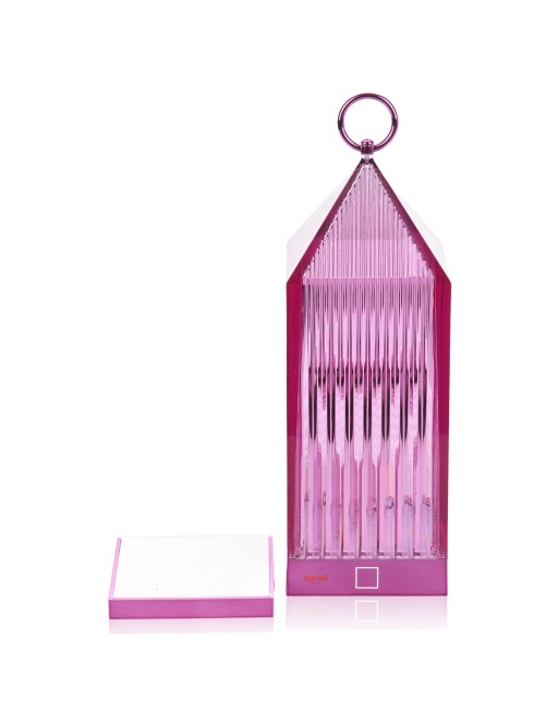 Lampa portabila de exterior Kartell Lantern design Fabio Novembre 1 2W LED violet transparent