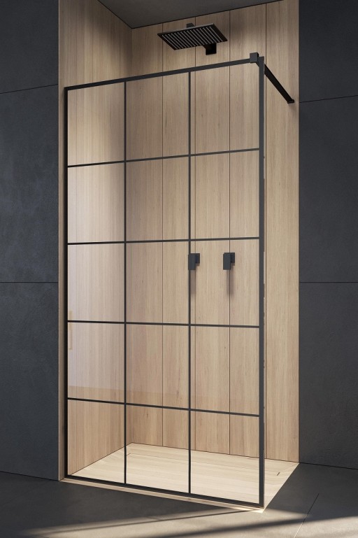 Cabina de dus tip Walk-in Radaway Modo II Black Factory 115cm