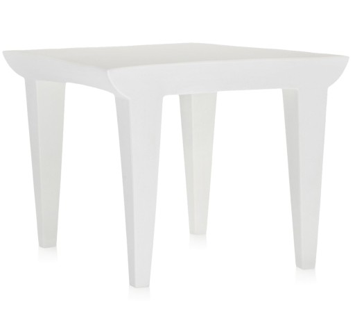 Masuta Kartell Bubble design Philippe Starck 51.5x51.5cm hx41.5cm alb zinc