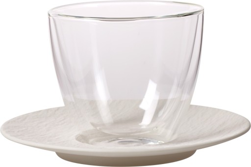 Pahar si farfuriuta cappucinno Villeroy & Boch Manufacture Rock Blanc