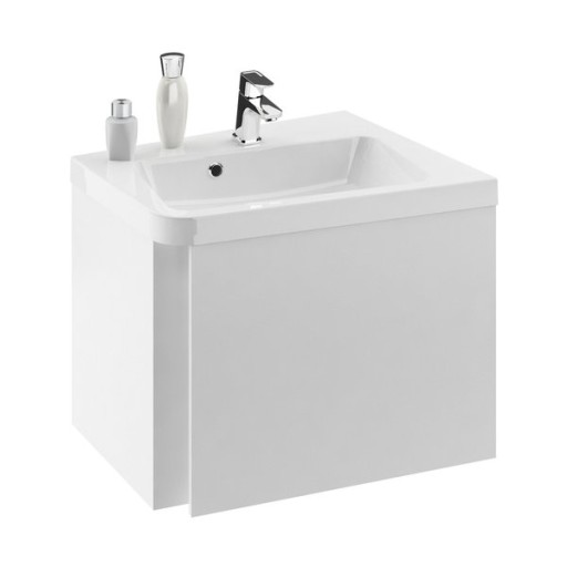 Dulap baza pentru lavoar de colt Ravak Concept 10° cu un sertar 65x53.5x45cm dreapta alb