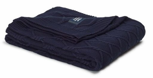 Pled Tommy Hilfiger Twist Decos 130x170cm Albastru Navy