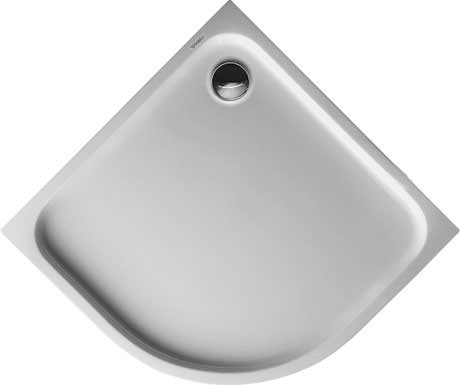 Cadita de dus semirotunda Duravit D-Code 90x90cm acril alb