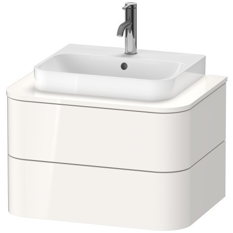 Dulap baza suspendat Duravit Happy D.2 Plus 65cm cu 2 sertare alb lucios