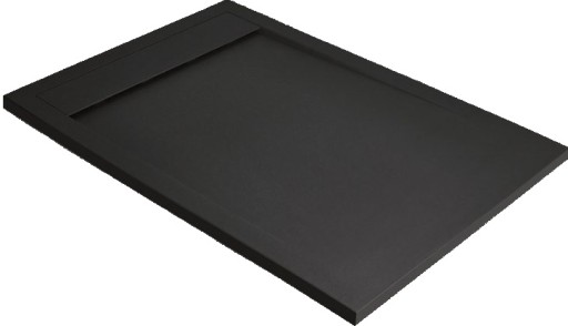 Cadita dus dreptunghiulara slim Radaway Teos F 100x90x4cm marmura negru