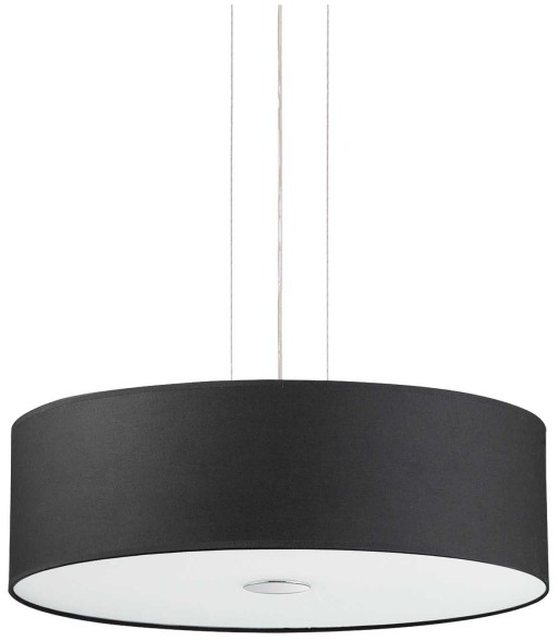 Suspensie Ideal Lux Woody SP4 4x60W E27 d50cm h30-110cm negru