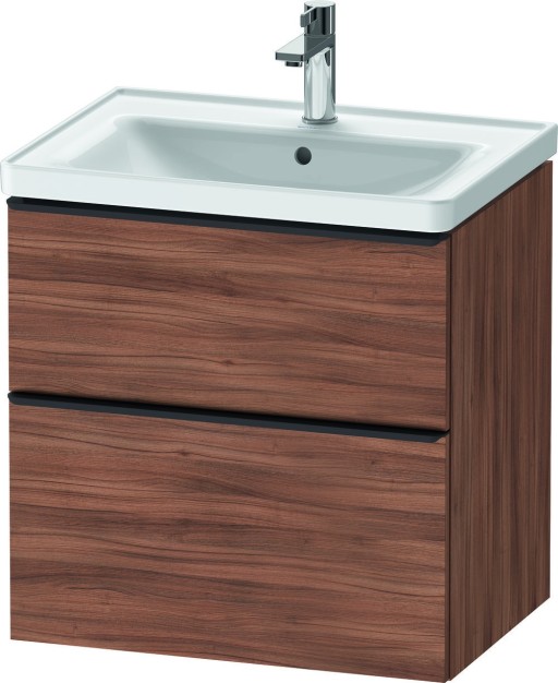 Dulap baza Duravit D-Neo cu 2 sertare pentru lavoar 65cm Natural Walnut Decor