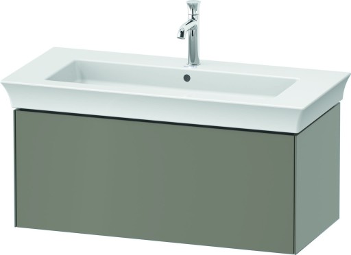 Dulap baza Duravit White Tulip cu 1 sertar pentru lavoar 105cm Stone Grey Satin Matt Lacquer