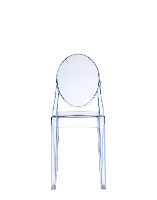 Set 2 scaune Kartell Victoria Ghost design Philippe Starck bleu transparent