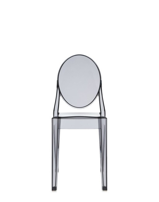 Set 2 scaune Kartell Victoria Ghost design Philippe Starck fumuriu transparent