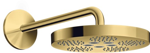 Palarie de dus Hansgrohe Axor ONE 280 1 jet si brat de perete 390mm gold optic lustruit