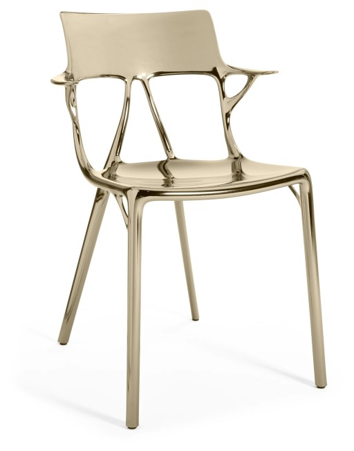 Set 2 scaune Kartell A.I. design Philippe Starck bronz