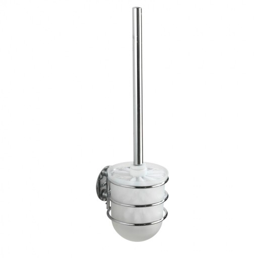 Suport perie pentru toaleta Turbo-Loc®, Wenko, 37.5 x 11.5 cm, inox, argintiu