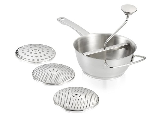 Tocator manual pentru legume/fructe, Leifheit, Food mill, Ø20 cm, inox