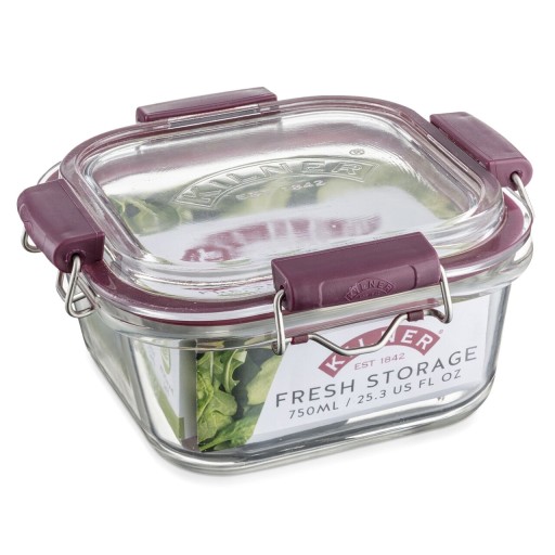 Caserola cu capac, Kilner, Fresh, 0.75 L, sticla, transparent