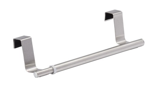 Suport extensibil prosoape pentru usa dulap/sertar, 36-60 x 6x7 cm, inox/plastic