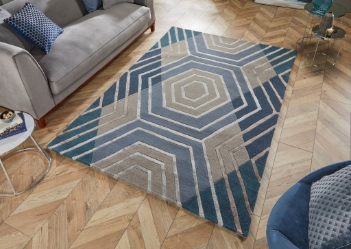 Covor, Flair Rugs, Architect Harlow Denim, 160 x 230 cm, lana/viscoza, multicolor