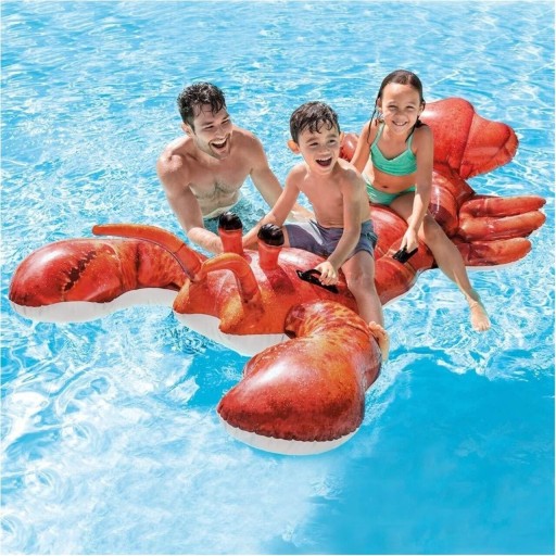 Saltea gonflabila Intex Ride on Lobster, 213x137 cm, neopren, multicolor