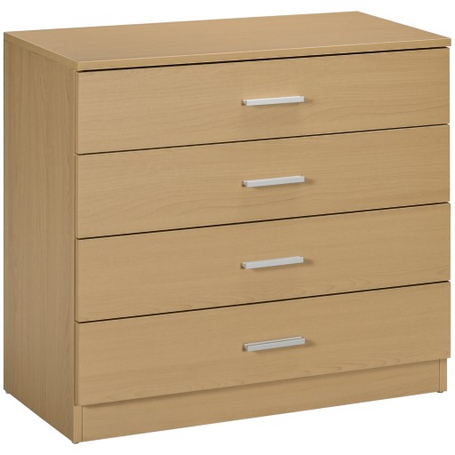 HOMCOM Casetieră Versatilă cu 4 Sertare, din PAL, Design Natural, 72x33.5x67 cm, pentru Birou sau Acasă | Aosom Romania