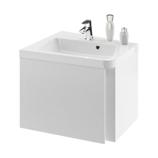 Dulap baza pentru lavoar de colt Ravak Concept 10° cu un sertar 65x53.5x45cm stanga alb