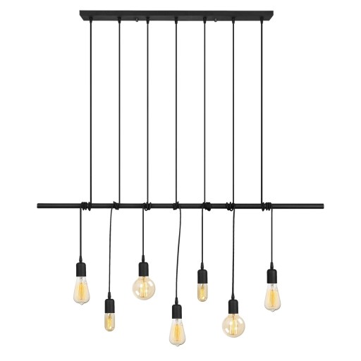 Candelabru Opviq Salkim, 120x180 cm, 7 x E27, 40W, negru