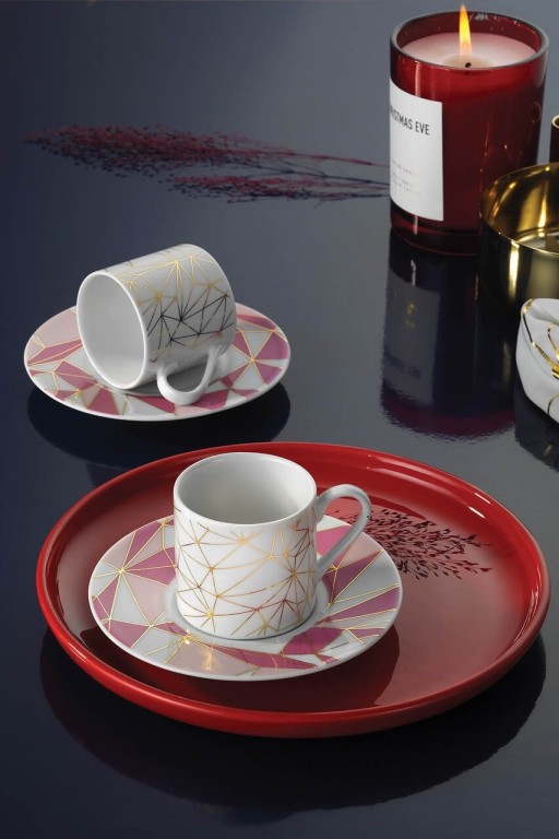 Set de cafea Kutahya Porselen, RU04KT43011362, 4 piese, portelan