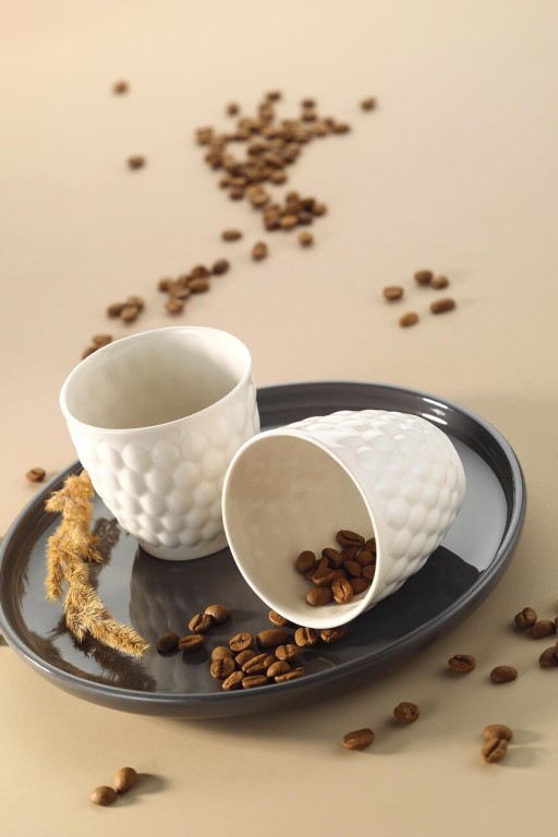 Set 2 cani de cafea Kutahya Porselen, FV02EKF0014, 120 ml, portelan