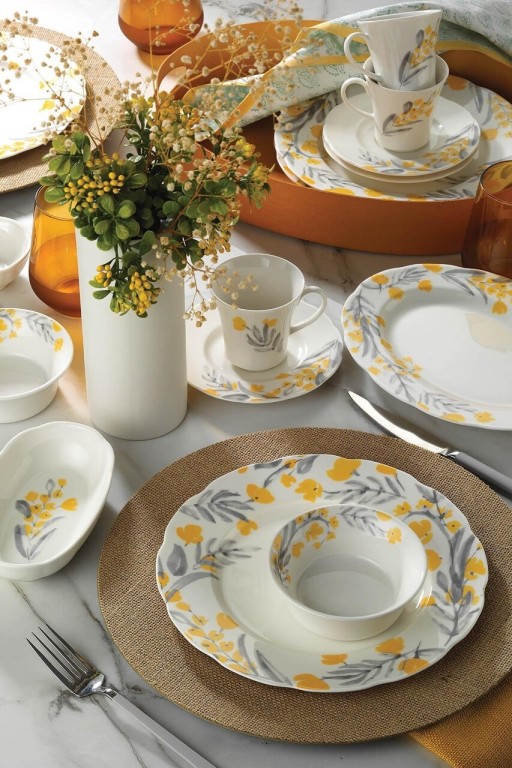 Serviciu de masa Breakfast, Kutahya Porselen, BNOLY28KH42011412, 28 piese, ceramica