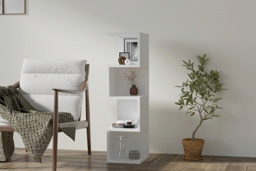 Biblioteca Alin, Asse Home, 25x27x95 cm, alb