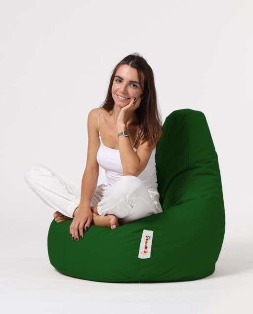 Fotoliu puf, Bean Bag, Ferndale Drop L, 80 x 80 cm, poliester impermeabil, verde