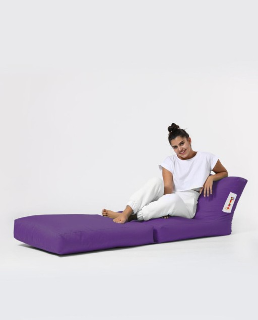 Fotoliu extensibil, Siesta, Ferndale Bean Bag, 55 - 180 cm, poliester impermeabil, mov