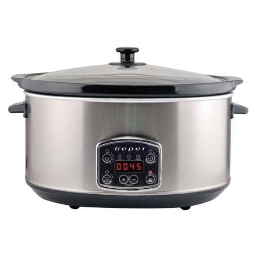 Aparat pentru gatit Slow cooker BC.510, Beper, 280 W, ecran digital, 3 moduri de preparare presetate