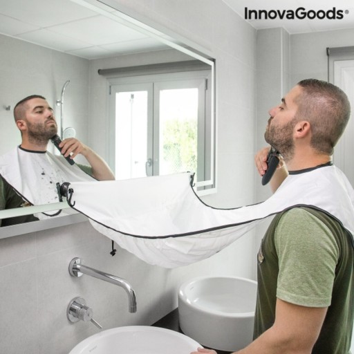 Pelerina pentru tuns barba, Bibdy InnovaGoods, 123x78 cm