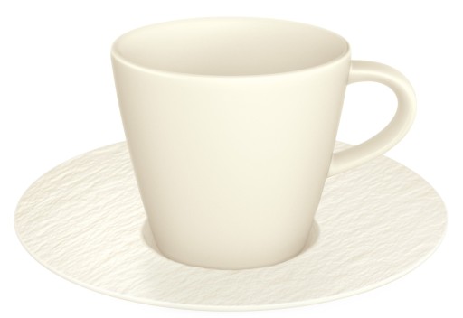 Ceasca si farfuriuta espresso Villeroy & Boch Manufacture Rock Blanc 0.10 litri