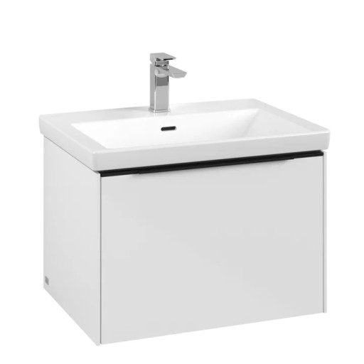 Dulap baza suspendat Villeroy & Boch Subway 3.0 622x429x478 mm cu un singur sertar alb Brilliant