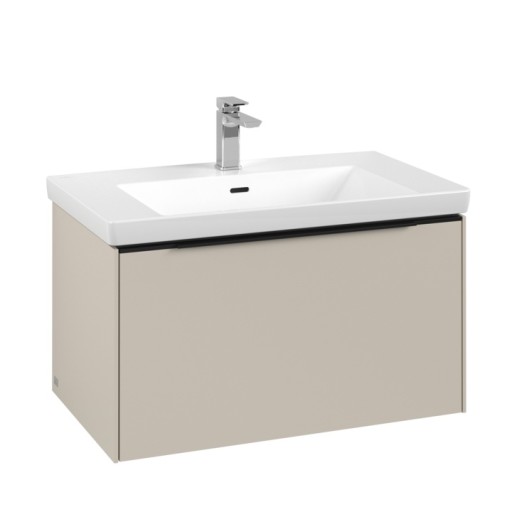 Dulap baza suspendat Villeroy & Boch Subway 3.0 772x429x478 mm cu un singur sertar gri Cashmere