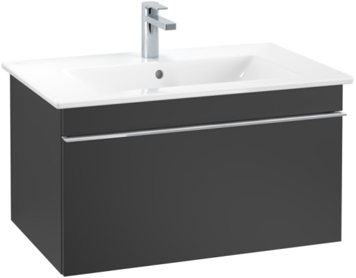 Dulap baza suspendat Villeroy&Boch Venticello 753x420x502 mm cu un sertar negru mat lacuit