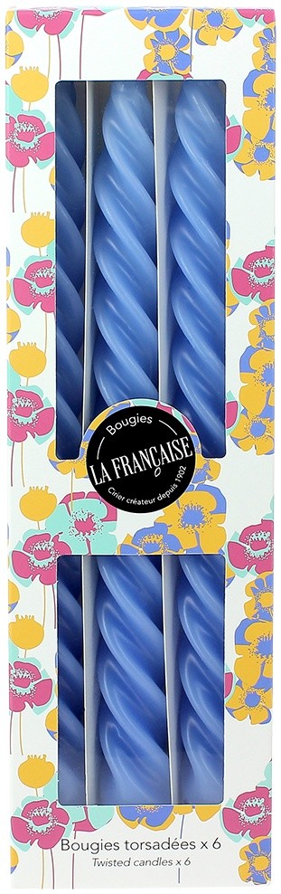 Set 6 lumanari La Francaise Les Petits Bonheurs de Printemps Twist'n Light Bleu Violet