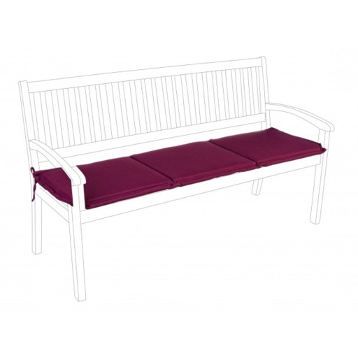 Perna pentru banca de gradina 3 locuri Poly180, Bizzotto, 153 x 48 cm, poliester impermeabil, bordo