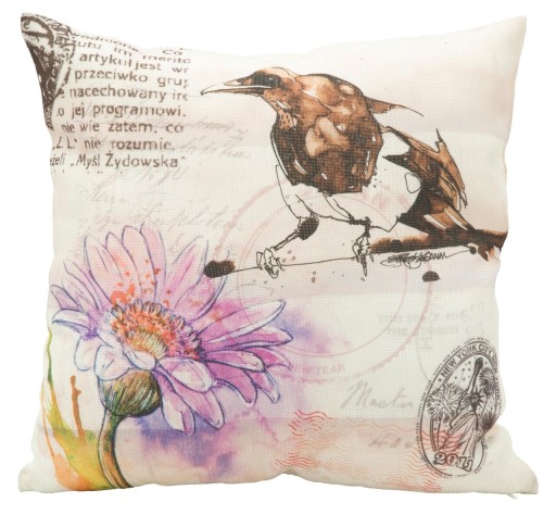 Fata de perna Bird -A, Mauro Ferretti, 40x40 cm, textil, multicolor