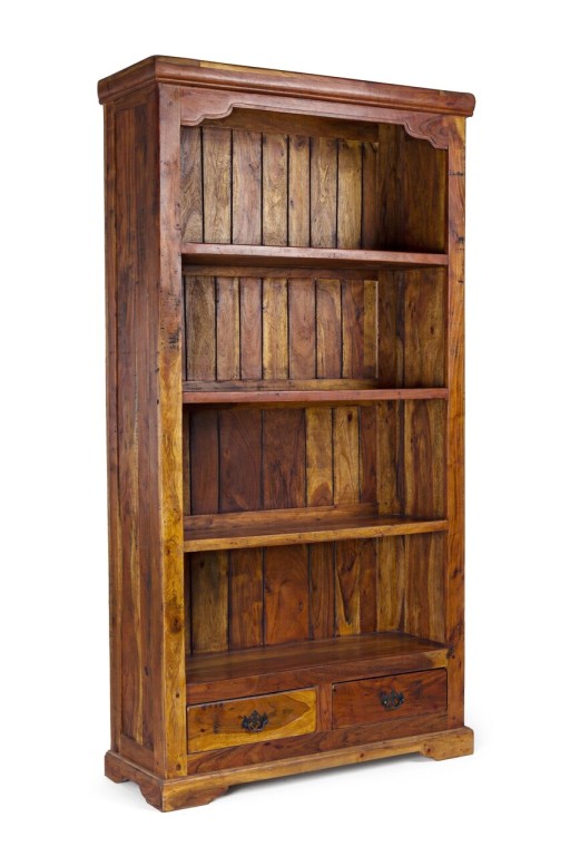 Biblioteca Chateaux, Bizzotto, 100 x 35 x 185 cm, lemn masiv de salcam indian