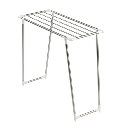 Uscator de rufe pliabil, Wenko, Profi Single, 5.5 m capacitate de uscare, 87x39x79 cm, inox/polipropilena, argintiu