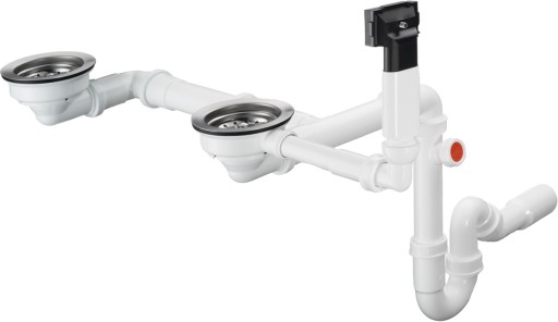 Sifon Hansgrohe D17-10 pentru chiuveta granit cu doua cuve