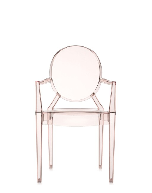 Set 2 scaune Kartell Louis Ghost design Philippe Starck portocaliu transparent